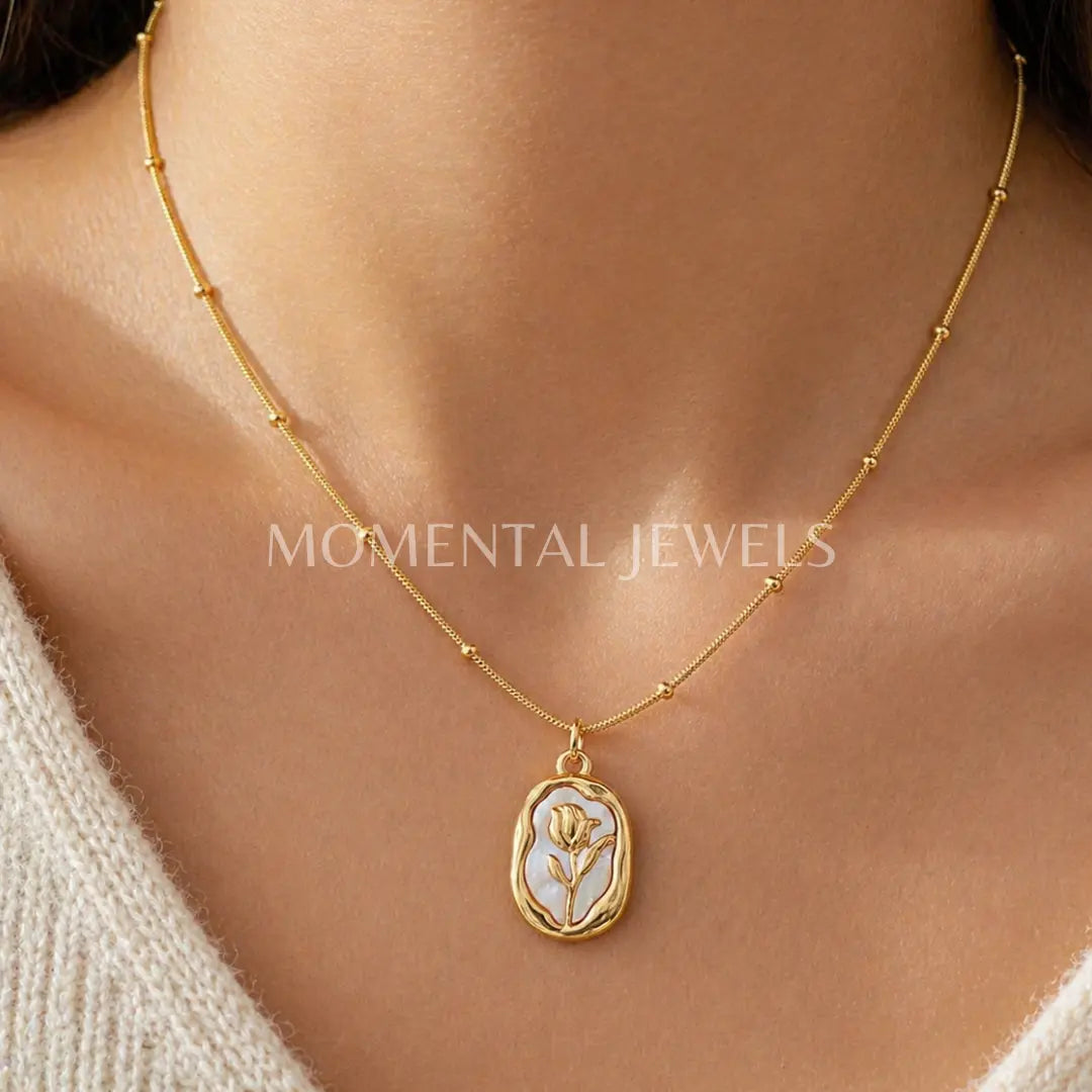 Golden Floral Pendant