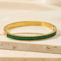 Solid Emerald Bangle