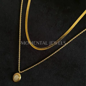 Opal Double Layered Pendant