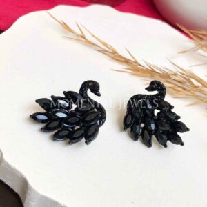Rhinestone Swan Studs